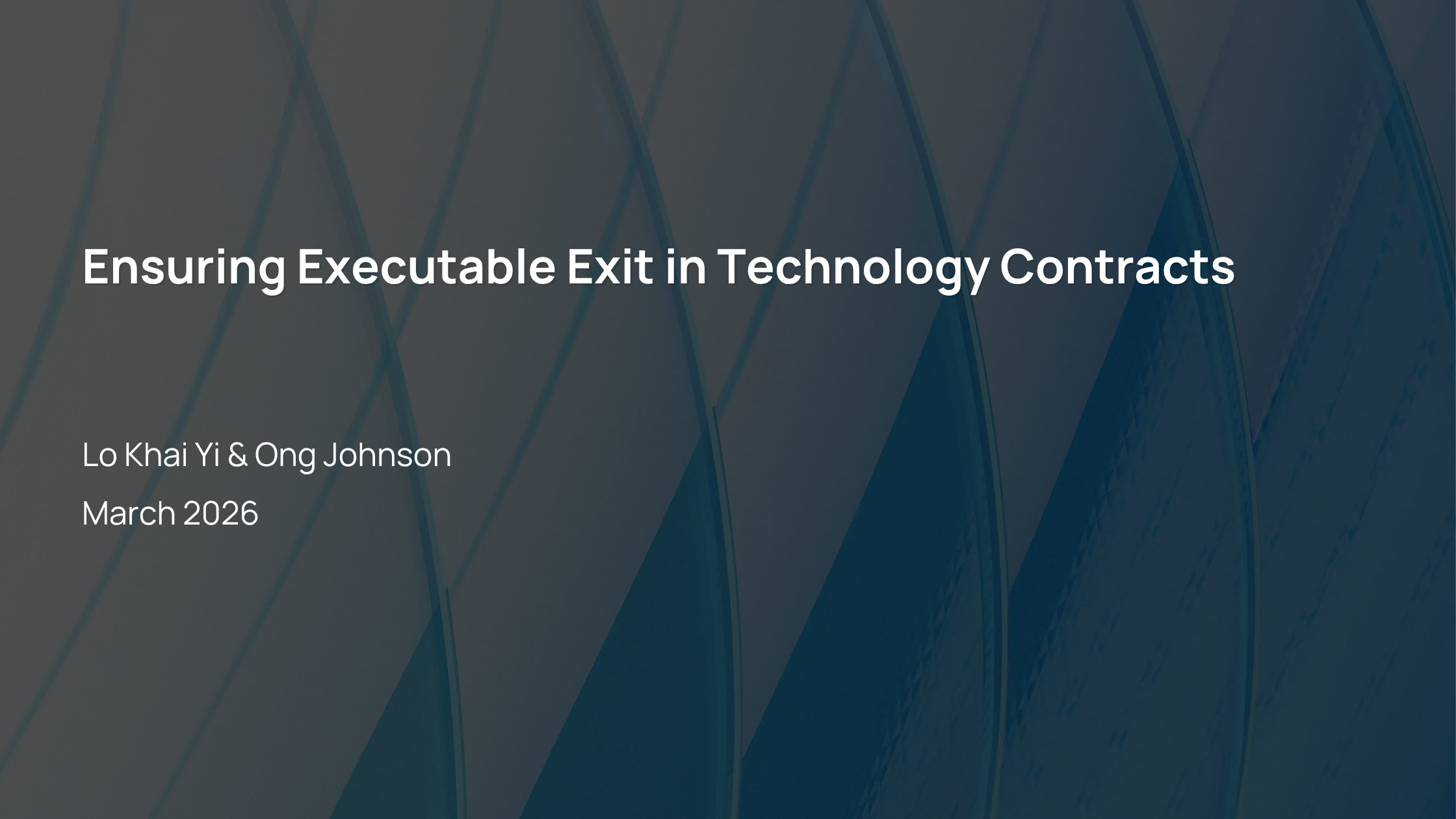 Ensuring Executable Exit in Technology Contracts